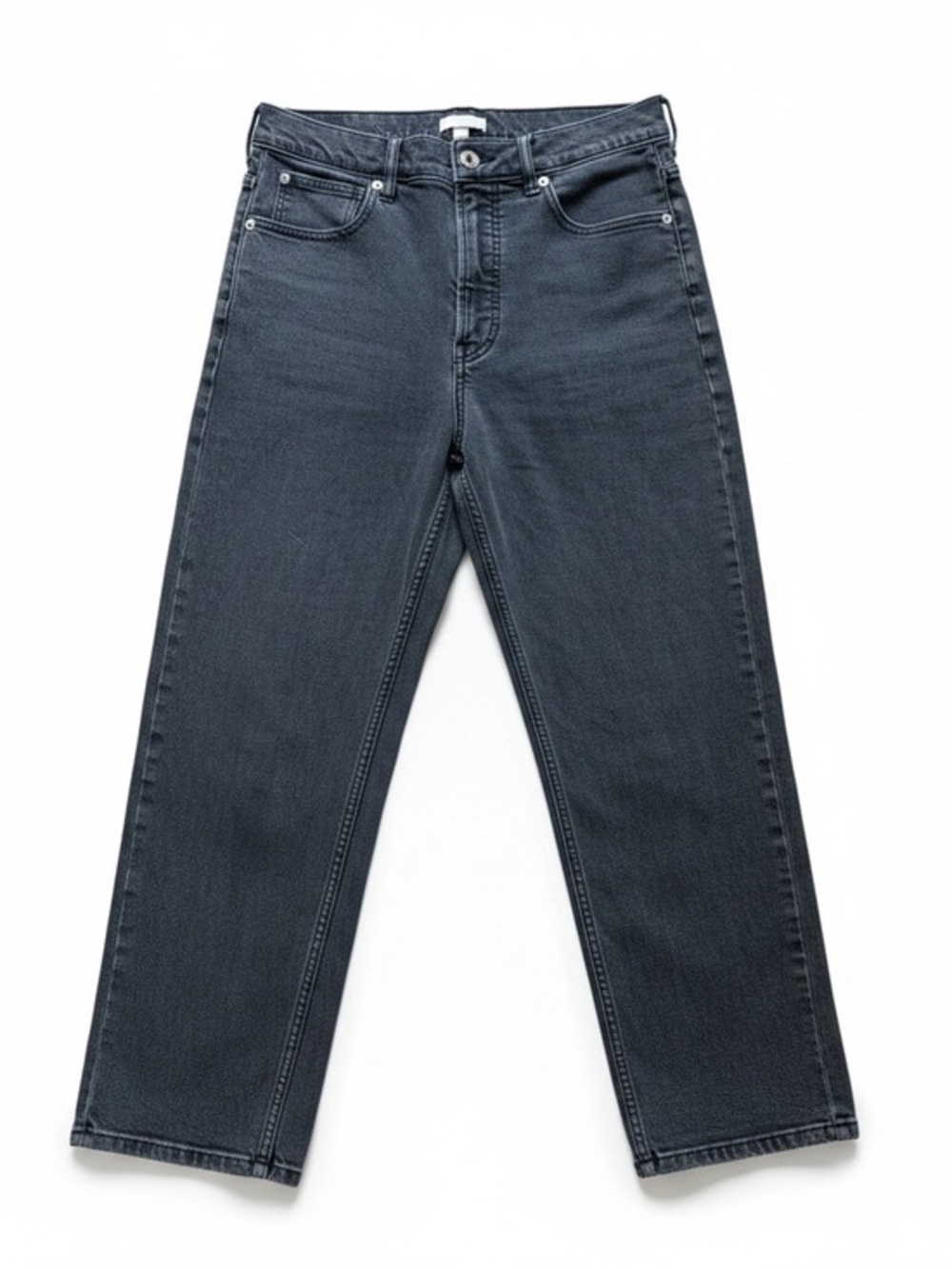 Everlane Way High Straight Leg Faded Black Jeans